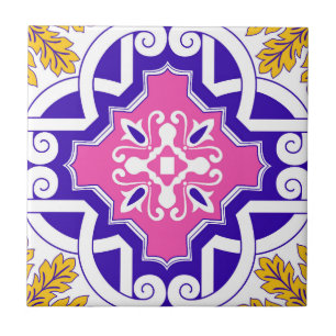 Carreau Mosaïque rose portugais méditerranéen