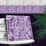Carreau Mosaïque spirale - Améthyste sur perle<br><div class="desc">Mosaïque spirale - Améthyste sur perle</div>