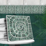 Carreau Mosaïque spirale - Pin et Jade Green<br><div class="desc">Mosaïque spirale - Pin et Jade Green</div>