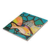 Carreau Mosaïque tropicale de poissons (Côté)