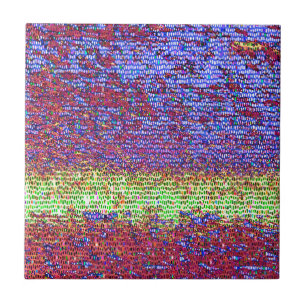 Carreau Mosaïque violette et jaune