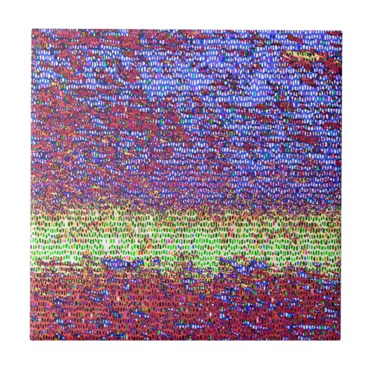 Carreau Mosaïque violette et jaune (Devant)