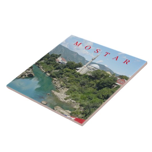 Carreau Mostar mosquée vue carrelage en céramique (Côté)