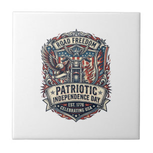 Carreau Motard Patriotique Patriote Route Liberté Patriote