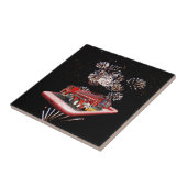 Carreau Moteur D'Incendie Avec Pompiers, (Côté)