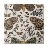 Carreau Moth bohème moderne Abstrait Motif sans couture (Devant)