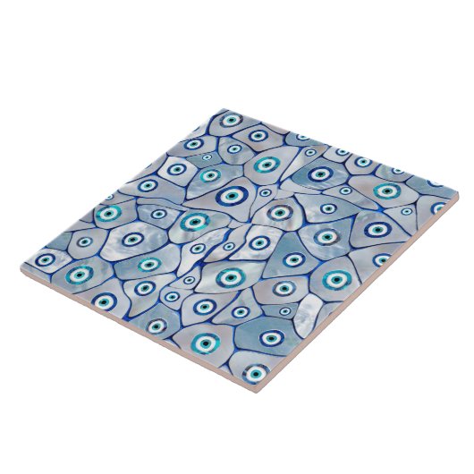 Carreau Mother of pearl Evil Eye Pattern (Côté)