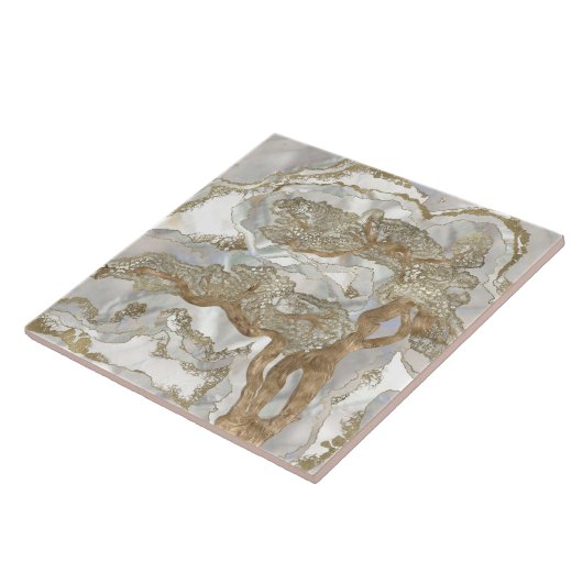 Carreau Mother of pearl Golden Tree (Côté)