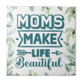 Carreau Mothers Day Word Art with Foliing (Devant)