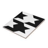 Carreau Motif 1 de pied-de-poule noir et blanc (Côté)