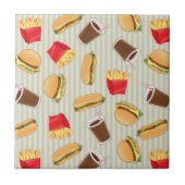 Carreau Motif 2 d'aliments de préparation rapide (Devant)