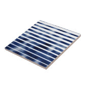 Carreau motif à bandes bleues de la marine (Côté)