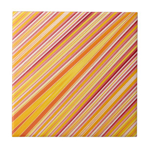 Carreau Motif à bandes orange