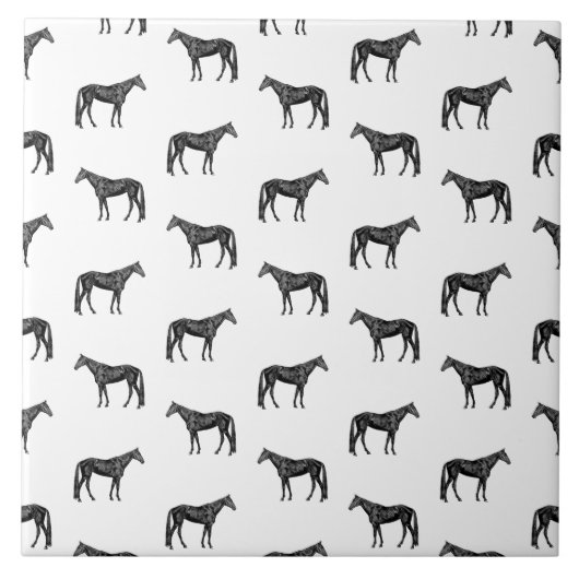 Carreau Motif à cheval à l'ancienne COULEUR BG (Devant)