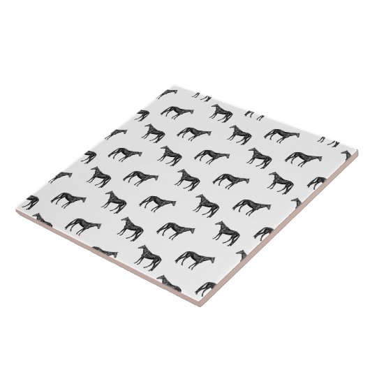 Carreau Motif à cheval à l'ancienne COULEUR BG (Côté)