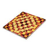 Carreau Motif à damiers rouge et jaune (Côté)