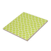 Carreau Motif à échelle de poisson vert citron (Côté)