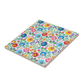 Carreau Motif à fleurs d'art populaire 2 (Côté)