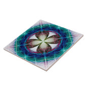 Carreau Motif à fleurs géométriques (Côté)