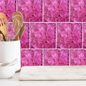 Carreau Motif à fleurs roses Hydrangea