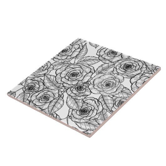 Carreau Motif à main rose (Côté)