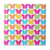 Carreau Motif à papillon arc-en-ciel mignon (Devant)