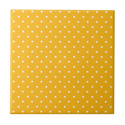 Carreau Motif à pois jaune-orange continu (Devant)