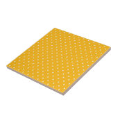 Carreau Motif à pois jaune-orange continu (Côté)