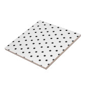 Carreau Motif à pois noir et blanc (Côté)