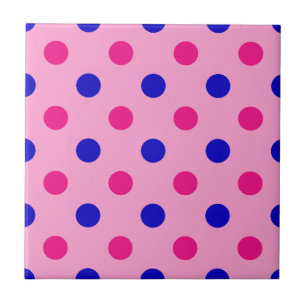 Carreau Motif à pois rose bleu rose