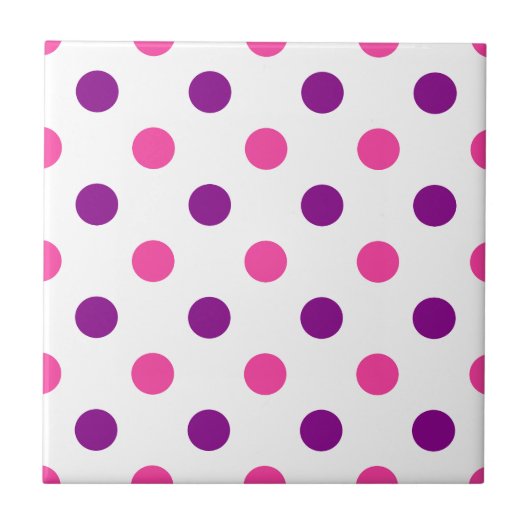 Carreau Motif à pois rose violet blanc (Devant)