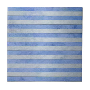 Carreau Motif à rayures aquarelle bleu clair et gris