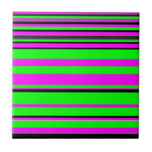Carreau Motif à rayures couleur noir rose chaud