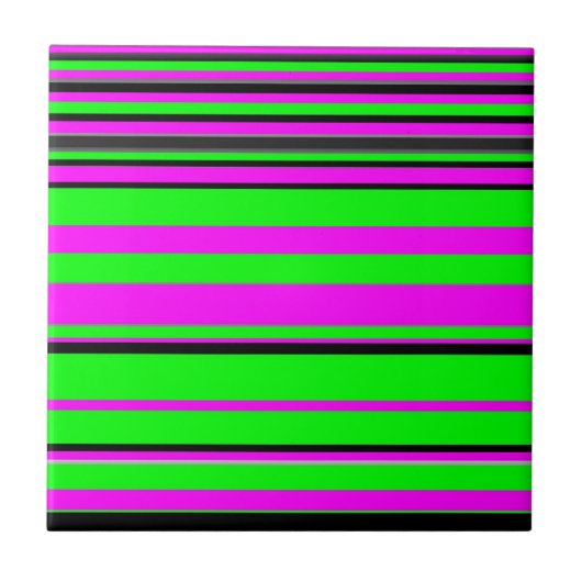 Carreau Motif à rayures couleur noir rose chaud (Devant)