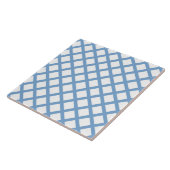Carreau Motif à rayures diamantées Harlequin bleu blanc (Côté)