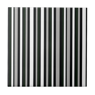 Carreau motif à rayures noir et blanc