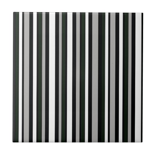 Carreau motif à rayures noir et blanc (Devant)