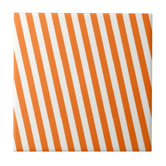 Carreau Motif à rayures orange rétro (Devant)