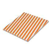 Carreau Motif à rayures orange rétro (Côté)