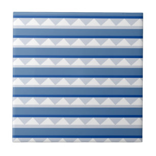 Carreau Motif à rayures triangulaires bleus