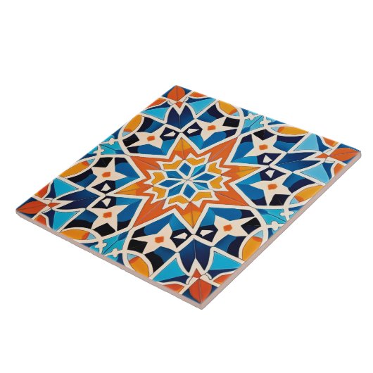 Carreau motif à thème cool marocain (Côté)
