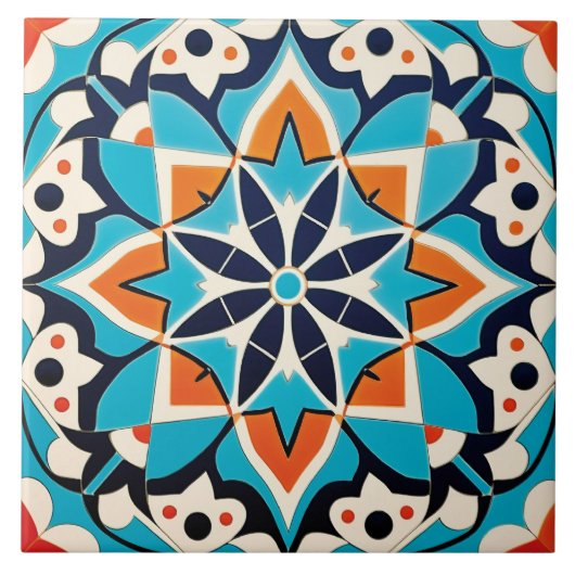 Carreau motif à thème cool marocain (Devant)