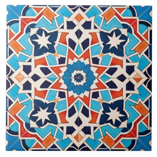 Carreau motif à thème cool marocain (Devant)