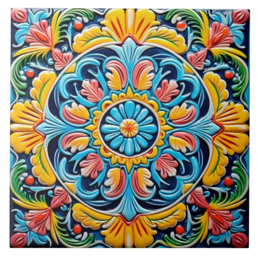 Carreau Motif à thème mexicain (Devant)