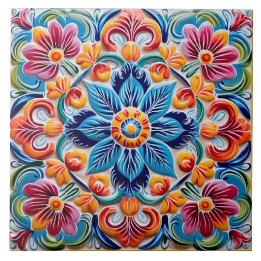 Carreau Motif à thème mexicain (Devant)