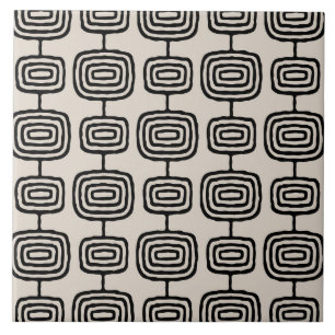 Carreau Motif Abstrait anneaux atomiques