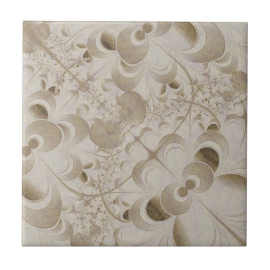 Carreau motif Abstrait beige (Devant)