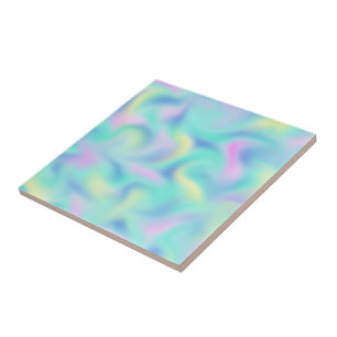 Carreau Motif Abstrait Blurred Pretty Pastel Swirls
