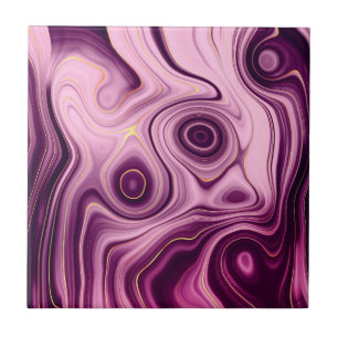 Carreau Motif Abstrait Coloré de Luxe Glamour Violet Clair
