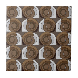 Carreau Motif Abstrait de Coquilles d'Escargot